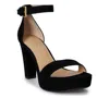Ralph Lauren Sylvia Suede Platform Sandal In Black