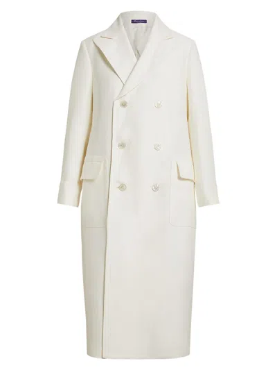 Ralph Lauren Women's Taylan Linen Polo Coat In White