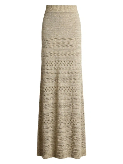 Ralph Lauren Women's Textured Knit Maxi Skirt In Tan Multi