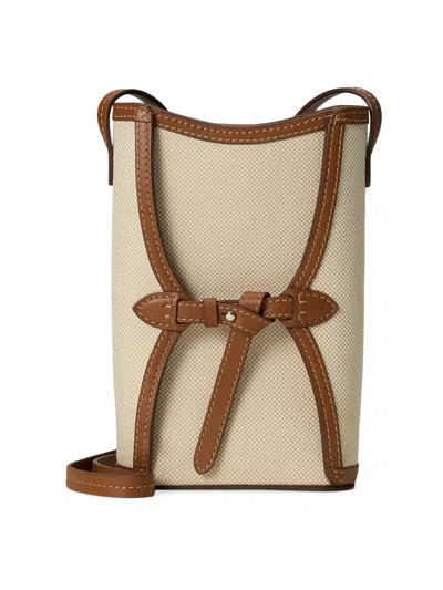 Ralph Lauren Women's The Ralph Canvas Phone Pouch In Gold