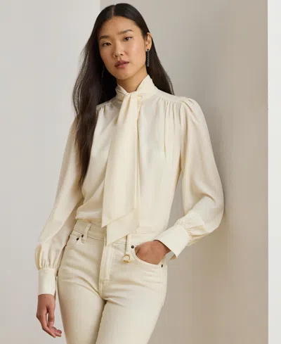 RALPH LAUREN WOMEN'S TIE-NECK TOP