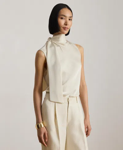 Ralph Lauren Women's Tie-neck Sleeveless Blouse In Neutral