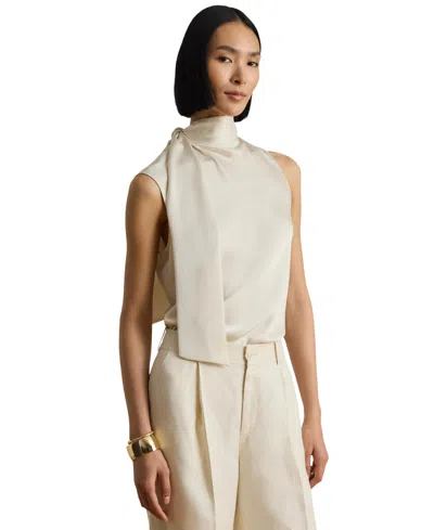 Ralph Lauren Women's Tie-neck Sleeveless Blouse In Neutral