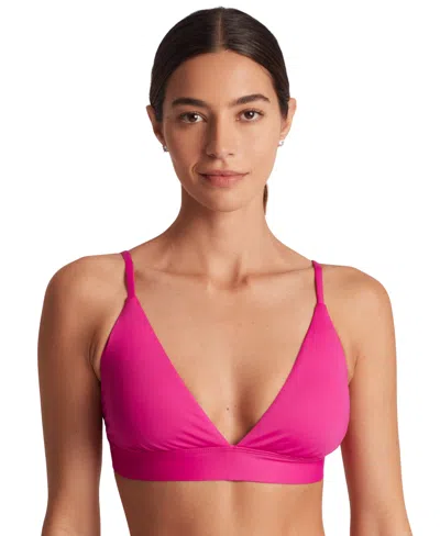 Ralph Lauren Women's Triangle V-neck Bikini Top In Freesia Pink