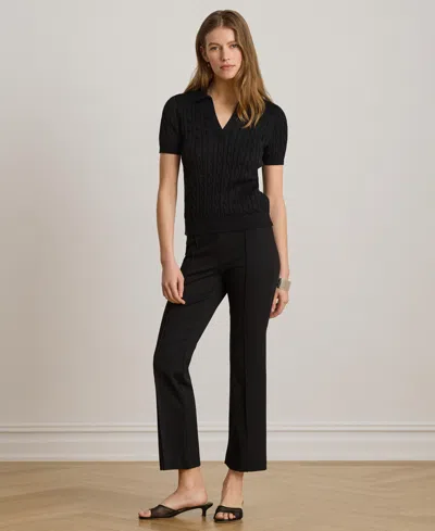 Ralph Lauren Women's Twill Flare Ankle Pants In Black
