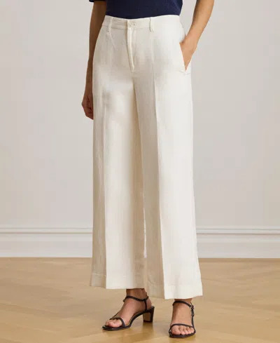 Ralph Lauren Women's Twill Wide-leg Cropped Pants In White