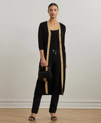 Ralph Lauren Women's Two-tone Cotton-blend Cardigan
