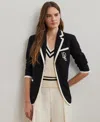 RALPH LAUREN WOMEN'S TWO-TONE GEORGETTE BLAZER