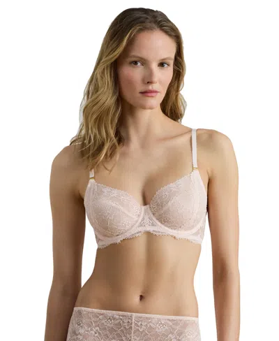 Ralph Lauren Women's Unlined Lace Full Coverage Bra In Neutral