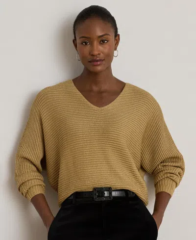 Ralph Lauren Women's V-neck Sweater In Brown