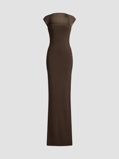 Ralph Lauren Women's Waverly Matte Jersey Body-con Gown In Brown