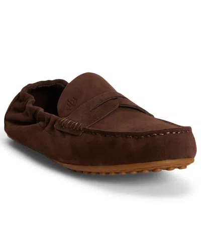 Ralph Lauren Women's Wynnie Driver Slip-on Loafers In Chestnut Brown Suede