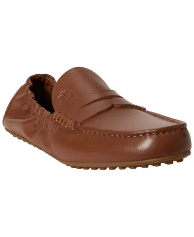 Ralph Lauren Women's Wynnie Driver Slip-on Loafers In Lauren Tan Leather