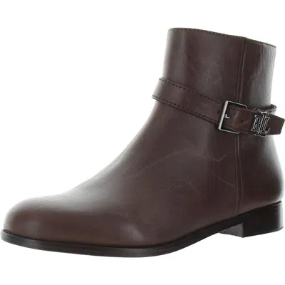 Ralph Lauren Womens Belted Man Made Ankle Boots