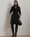Ralph Lauren Womens Belted Water Resistant Trench Coat P Xs Xxl In Black