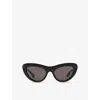 Ralph Lauren Womens Black Bv1282s Cat Eye-frame Acetate Sunglasses