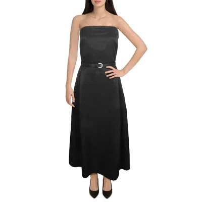 Ralph Lauren Womens Box Pleat Midi Cocktail And Party Dress In Black