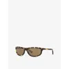 Ralph Lauren Womens Brown Bv1327s Rectangle-frame Acetate Sunglasses