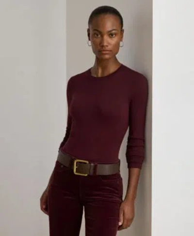 Ralph Lauren Womens Cotton Blend Sweater P Xs Xxl In Burgundy