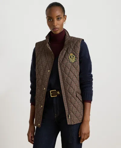 Ralph Lauren Womens Crested Vest In Multi
