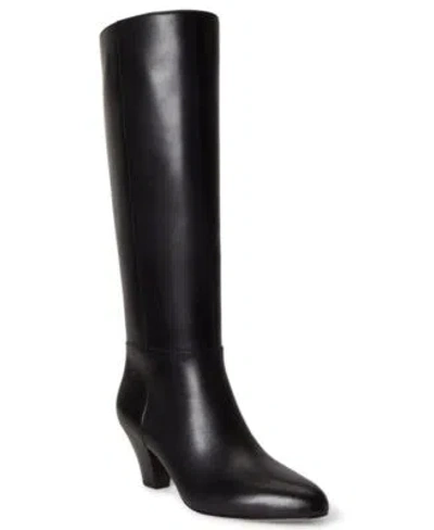 Ralph Lauren Womens Emersyn Zipper Tall Boots Regular Wide Calf In Black