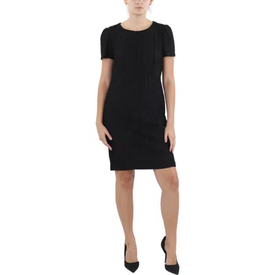 Ralph Lauren Womens Floral Print Nylon Cocktail And Party Dress In Black