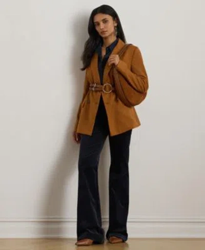 Ralph Lauren Womens High Rise Corduroy Flare Pants 0p 18 In Brown