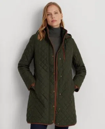 Ralph Lauren Womens Hooded Quilted Coat P Xs Xxl In Blue