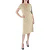Ralph Lauren Womens Jersey Lace-up Midi Dress In Neutral