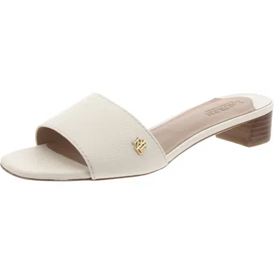 Ralph Lauren Womens Leather Slide Sandals In Multi