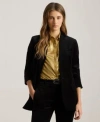 Ralph Lauren Women's Long Sleeve Velvet Blazer In Black