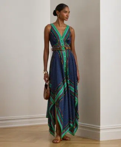 Ralph Lauren Womens Polka Dot Print Dress In Multi