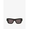 Ralph Lauren Womens Black Bv1357s Rectangle-frame Acetate Sunglasses In Black