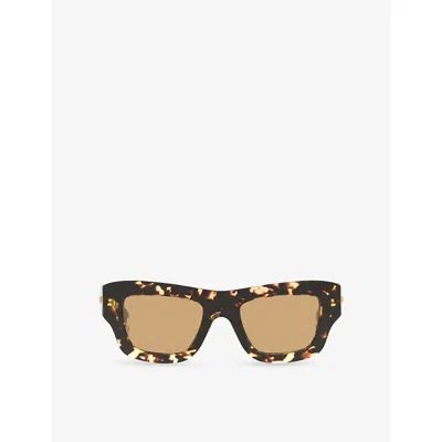 Ralph Lauren Womens Brown Bv1357s Rectangle-frame Acetate Sunglasses In Multi