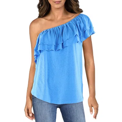 Ralph Lauren Womens Ruffled Linen Blouse