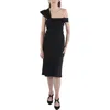 Shop Ralph Lauren Womens Satin A-line Cocktail And Party Dress In Black