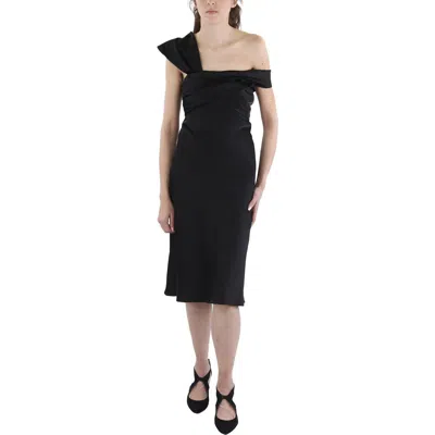Ralph Lauren Womens Satin A-line Cocktail And Party Dress In Black