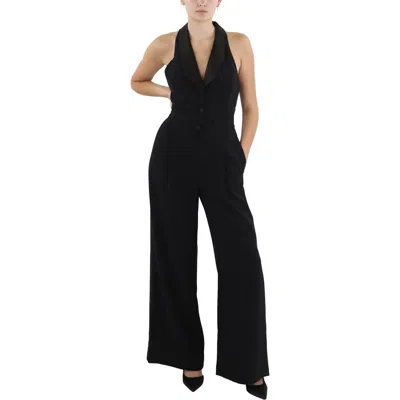 Ralph Lauren Womens Satin Trim Polyester Jumpsuit