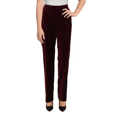 Ralph Lauren Womens Velvet High Rise Straight Leg Pants