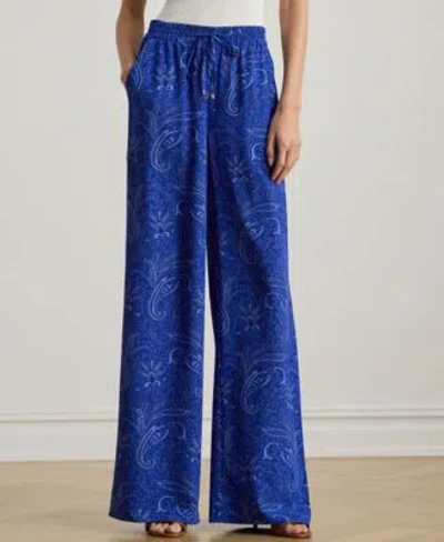 Ralph Lauren Womens Wide Leg Pants In Blue