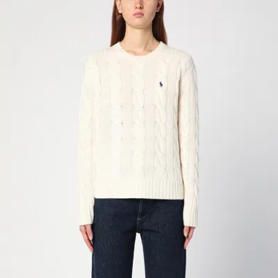 Ralph Lauren Wool And Cashmere Cable Knit Jumper In Cream