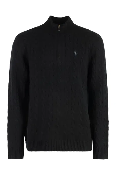 Ralph Lauren Wool And Cashmere Sweater In Black
