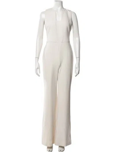 Pre-owned Ralph Lauren Wool Asymmetrical Jumpsuit In Neutrals