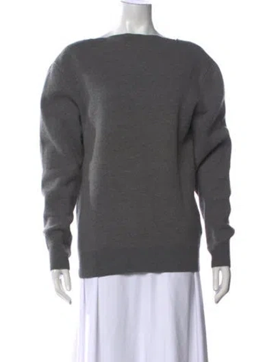 Pre-owned Ralph Lauren Wool Bateau Neckline Sweatshirt In Gray