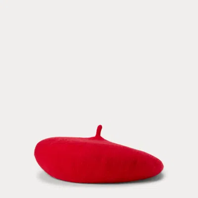Ralph Lauren Wool Beret In Ralph Red