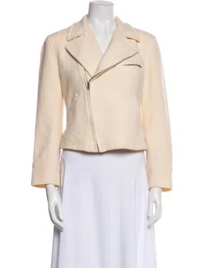 Pre-owned Ralph Lauren Wool Biker Jacket In Neutral