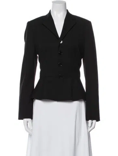 Pre-owned Ralph Lauren Wool Blazer In Black
