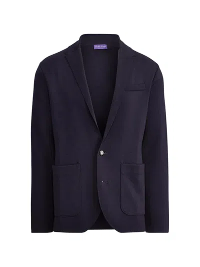 Ralph Lauren Wool Blazer Cardigan In Blue