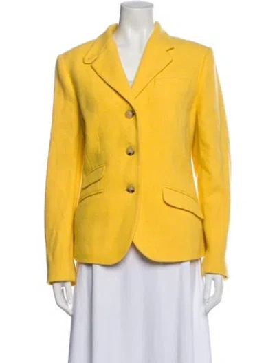 Pre-owned Ralph Lauren Wool Blazer In Yellow