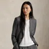 Ralph Lauren Wool-blend Flannel Blazer In Gray
